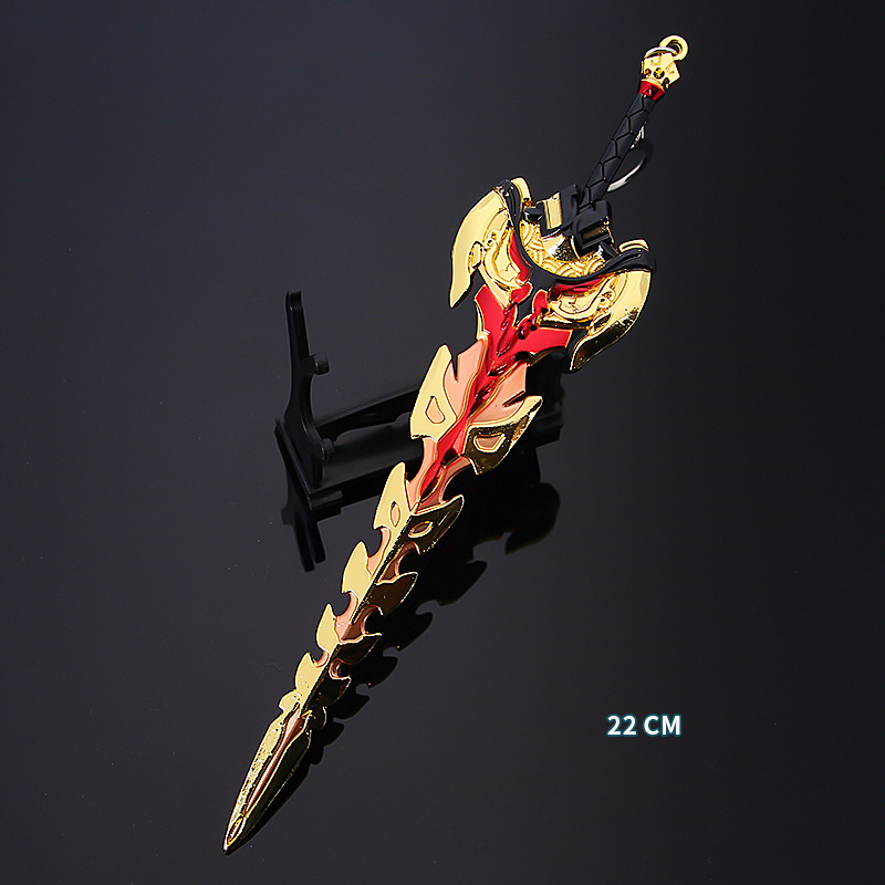 Mô hình Kiếm Li Cốt dài 22cm bằng Kim Loại Cao Cấp Siêu Đẹp mô hình Genshin Impact trưng bày trang trí