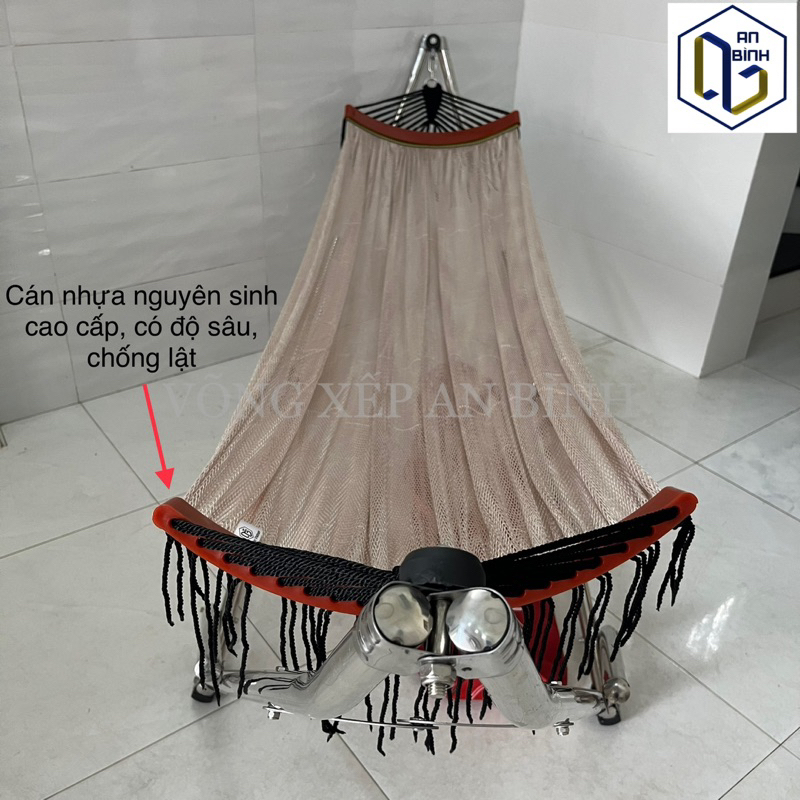 Bộ Võng Xếp INOX An Bình fi32, Chịu Lực 250kg - Hàng Chính Hãng Bảo Hành 3 Năm Trên Tem Nhãn