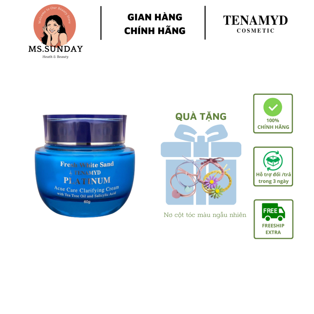 Kem dưỡng dành cho da mụn Tenamyd Platinum Acne Care Clarifying Cream 60g