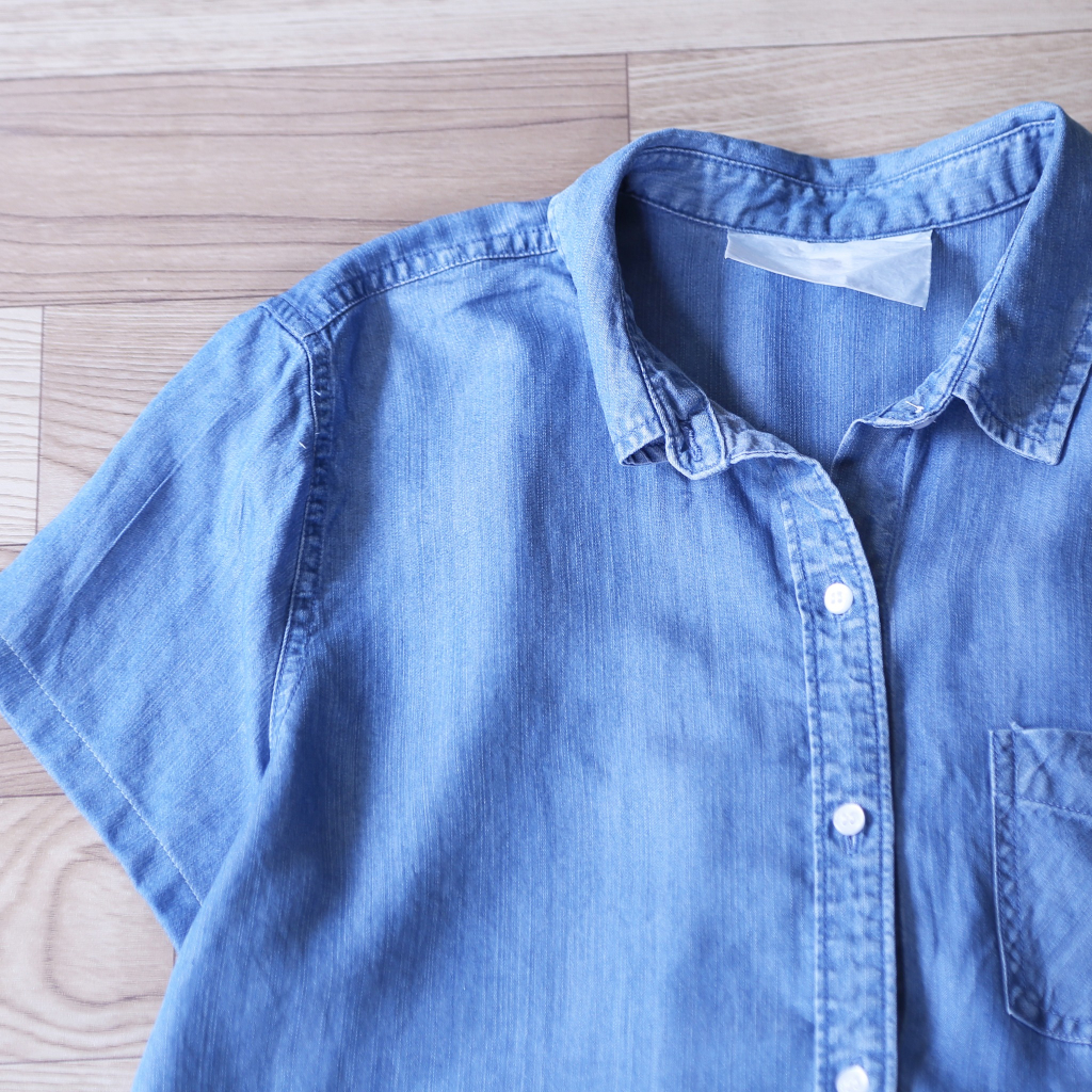 ÁO SƠ MI DENIM CỘC TAY