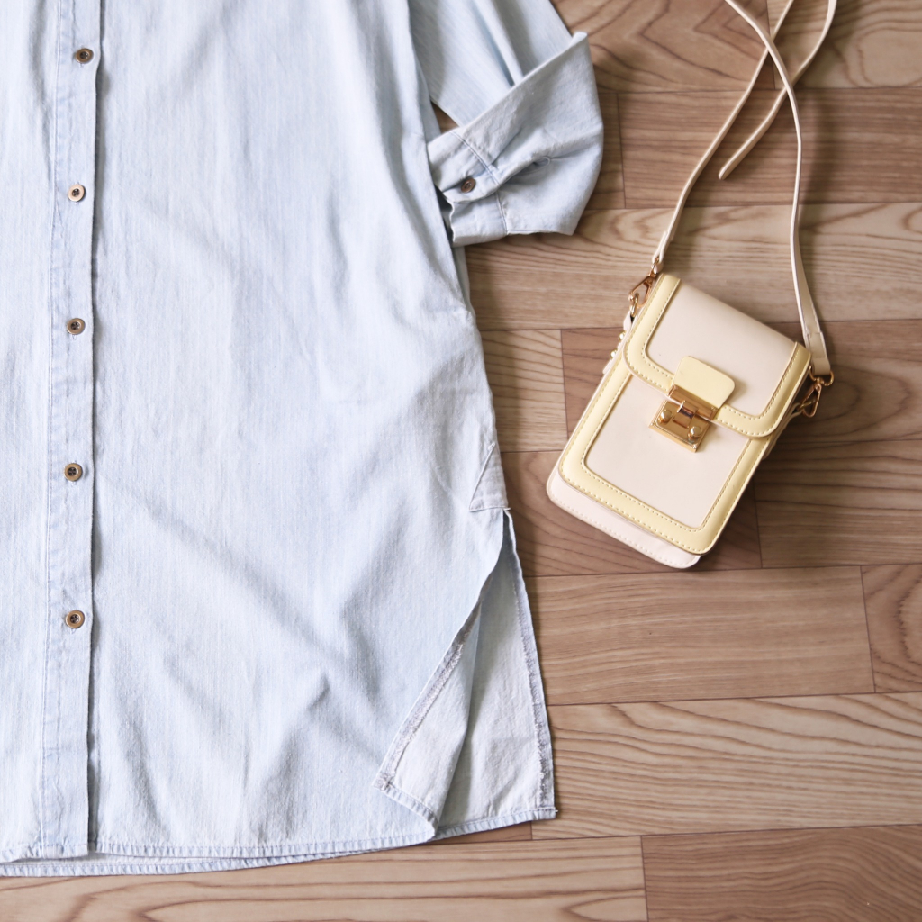 VÁY SƠ MI DENIM CÓ TÚI