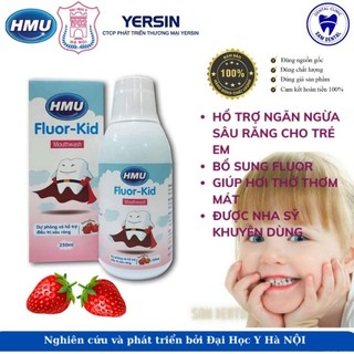 Nước súc miệng HMU Fluor-Kid ngăn ngừa sâu răng trẻ em