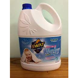 Nước Giặt Xả 5 in 1 SWAT hương Baby siêu thơm Can dung tích Khổng Lồ 3.8KG siêu tiết kiệm giúp diệt khuẩn lưu hương lâu