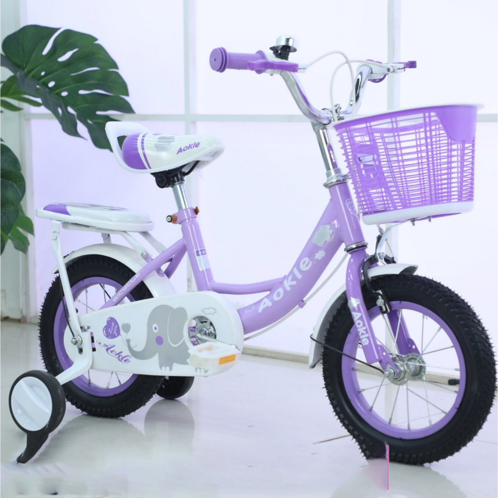 Xe đạp trẻ em cho bé gái giá rẻ cho bé từ 2-7 tuổi 12-14-16inh khung nhôm