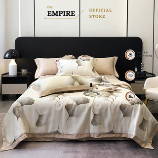 Bộ chăn ga gối nệm đệm Lụa cao cấp EMPIRE chăn chần bông họa tiết sang trọng ga giường- EMPIRE Bedding & Decor