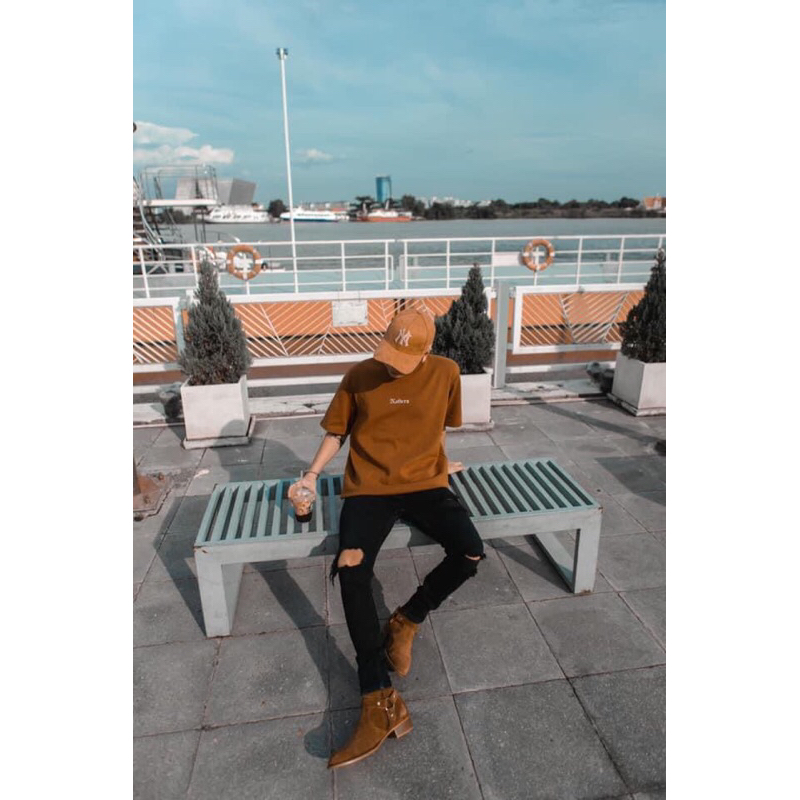 Harness Boots Tobacco Mũi Nhọn Giày Bốt Nam Phong Cách Cao Bồi Da Lộn Màu Nâu Đế Khâu Gót Gỗ Khoá YYK, TDK Shoemaker