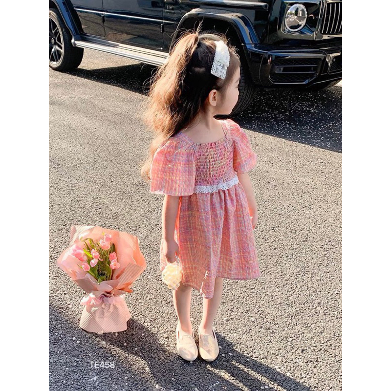 Váy bé gái xếp bèo eo cực xinh cho bé yêuC20