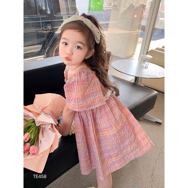 Váy bé gái xếp bèo eo cực xinh cho bé yêuC20