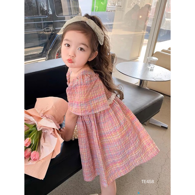 Váy bé gái xếp bèo eo cực xinh cho bé yêuC20