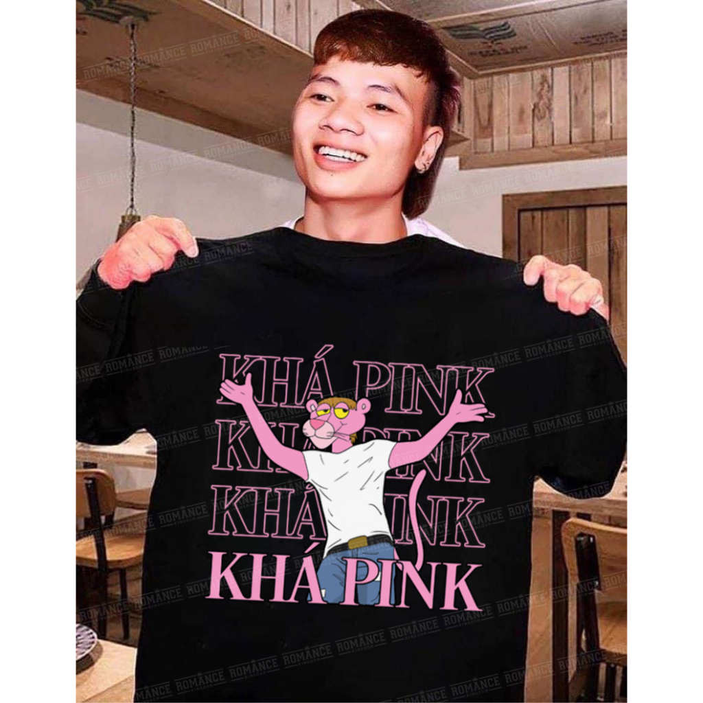 Áo Thun Khá Bảnh Mix Pink Panther Báo Hồng Múa Quạt Cực Chất Phong Cách Vinahoue