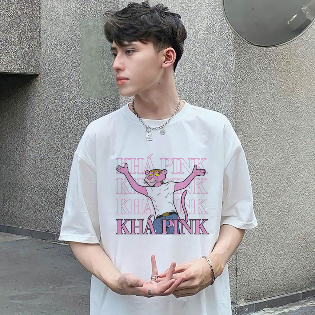 Áo Thun Khá Bảnh Mix Pink Panther Báo Hồng Múa Quạt Cực Chất Phong Cách Vinahoue