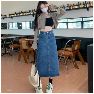Váy jean dài basic DZU.SG