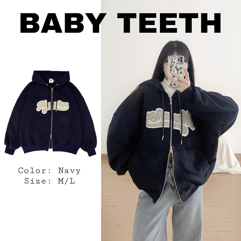 Áo khoác hoodie boxy khoá zip | BigBuy360 - bigbuy360.vn