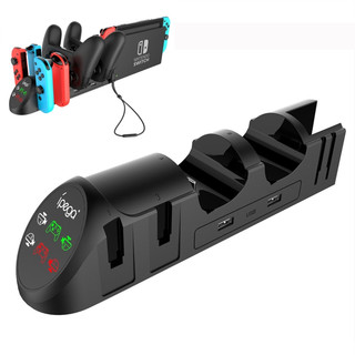 iPega PG 9187 đế sạc đa năng cho máy Nintendo Switch 6in1 có đèn báo led, sạc joycon, tay cầm pro - Hồ Phạm