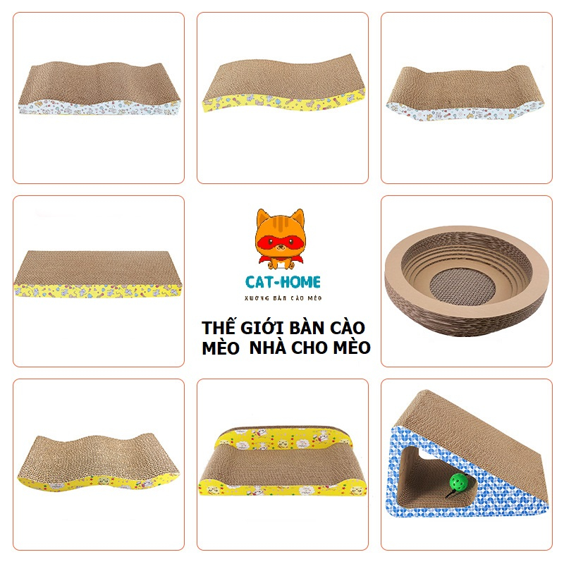 Ổ nằm cho mèo nhà cho mèo kết hợp bàn cào móng cho mèo nằm ngủ hình đài RADIO