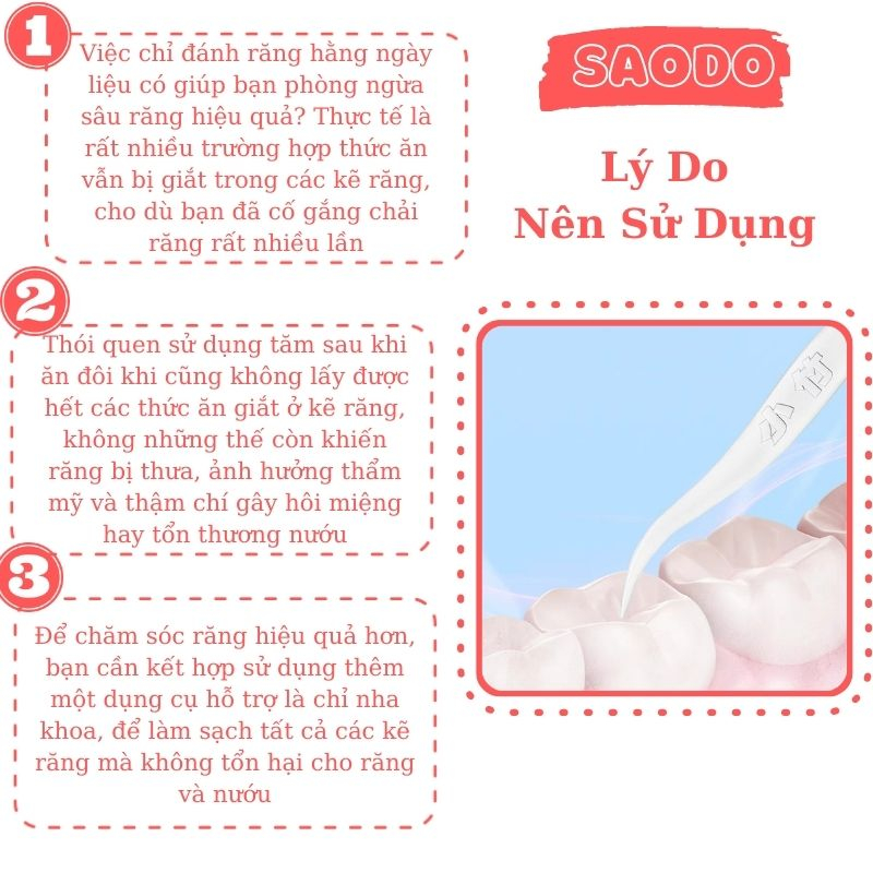 Tăm chỉ nha khoa nhật bản BMBO hộp 50 cái SAODO CNK0036