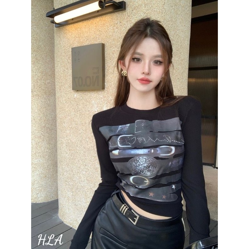 Áo thun tăm hình dài tay hàng QC