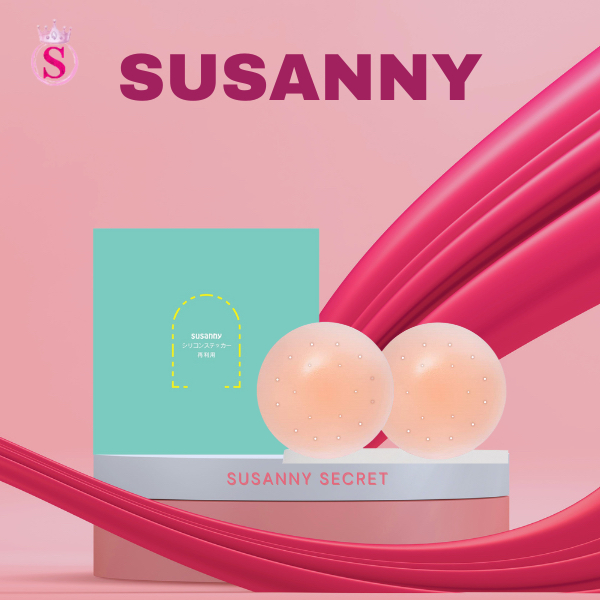 Miếng Dán Ngực Silicone SUSANNY với các hạt lỗ thoáng khí siêu bám dính, chống nước, chống bám bụi, tái sử d