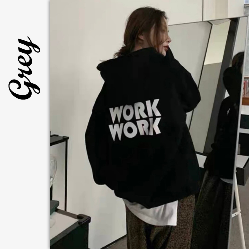 Áo hoodie cúc bấm,áo nỉ Uniex nam nữ có mũ hai lớp lót nỉ bông dày dặn màu đen Work form rộng phong cách Ulzzang