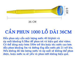 Cần phun tưới lan tưới cây cảnh tưới rau màu siêu mịn 1000 lỗ phun dài 35cm không làm trôi đất cát dậm ngã đổ cây