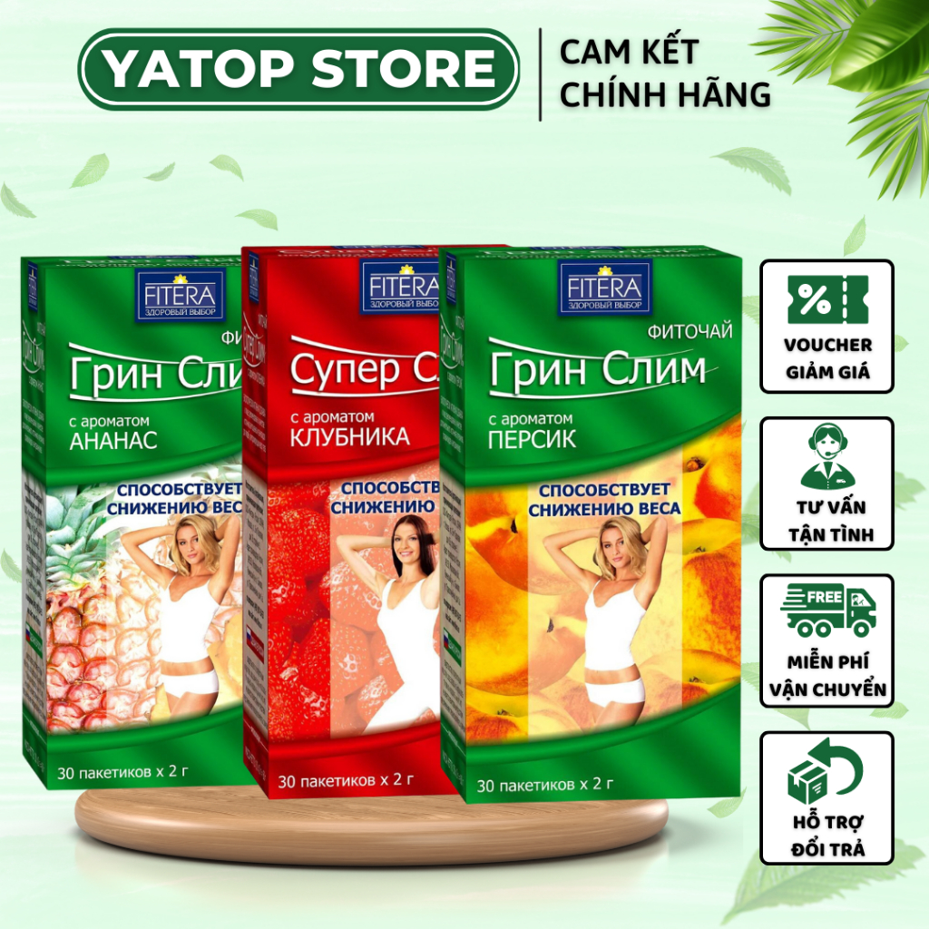 Trà giảm cân túi lọc Fitera đẩy lùi mỡ bụng, mỡ đùi, thanh nhiệt cơ thể