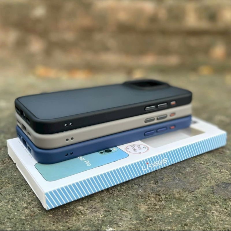 Ốp lưng Likgus nhám cho iphone 15 pro max,15 pro,15 plus,15 lưng nhám chống bám vân tay viền màu chống sốc.