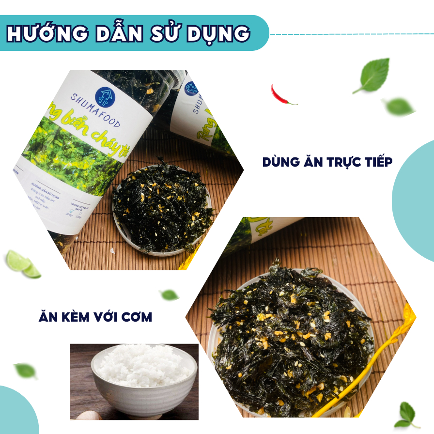 Rong biển cháy tỏi mè ăn vặt cực giòn ngon SHUMAFOOD