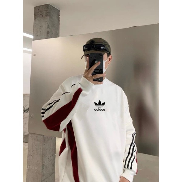 Áo sweater Adidas nam nữ form rộng, áo tay dài trơn unisex, áo sweater basic nỉ bông dày mềm mịn Q01 Hight Bar Store