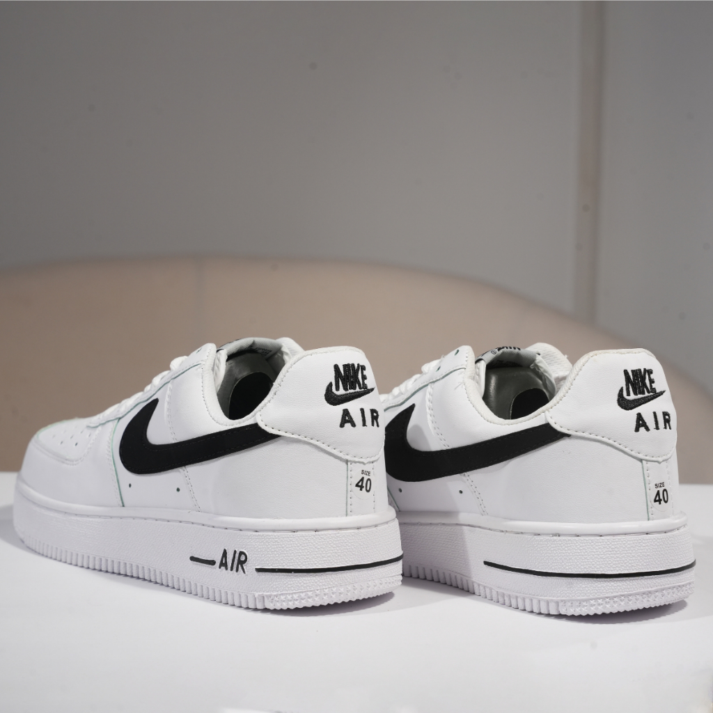 Giày 𝗡𝗜𝗞𝗘_Air Force 1 Black White Nam Nữ, Giày Af1 White Black Nam Nữ