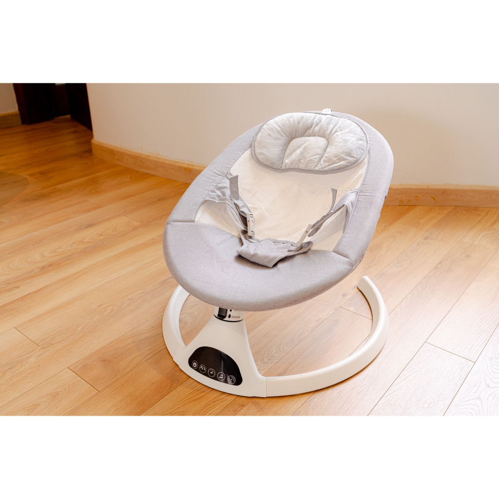 Nôi Ru Ngủ Thông Minh Cho Bé , Nôi Rung Gấp Gọn Cho Bé Có Điều Khiển Từ Xa Kết Nối Bluetooth Tháo Ra Giặt Được