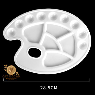 Khay pha màu - Pallet mica trắng
