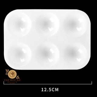 Khay pha màu - Pallet mica trắng