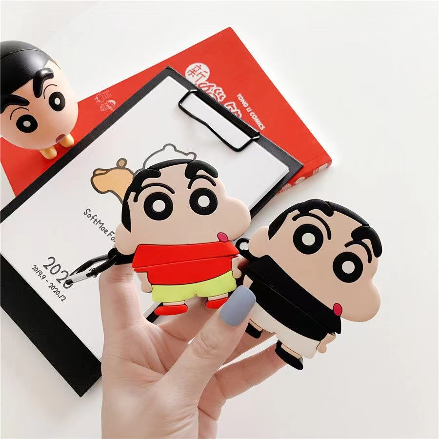Vỏ bảo vệ tai nghe bluetooth Airpods bằng Sillicone dẻo, ốp Case cute, Airpods 2/pro - BÉ SHIN - NUTACASE