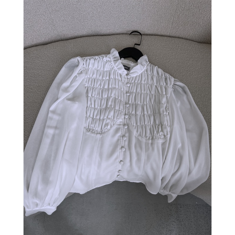 LadyQueen- Áo sơ mi trắng kiểu nữ-Taylor shirt