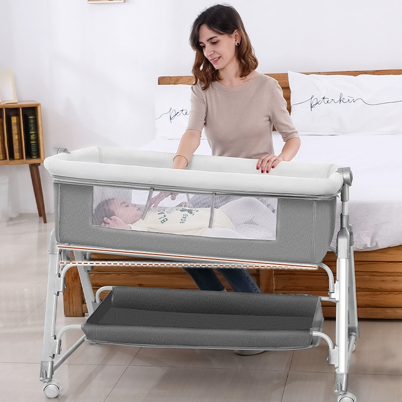 Nôi ghép giường cho bé HOPE đa năng có thể gập lại tháo rời di động, tùy chỉnh độ cao chống trào ngược cho bé