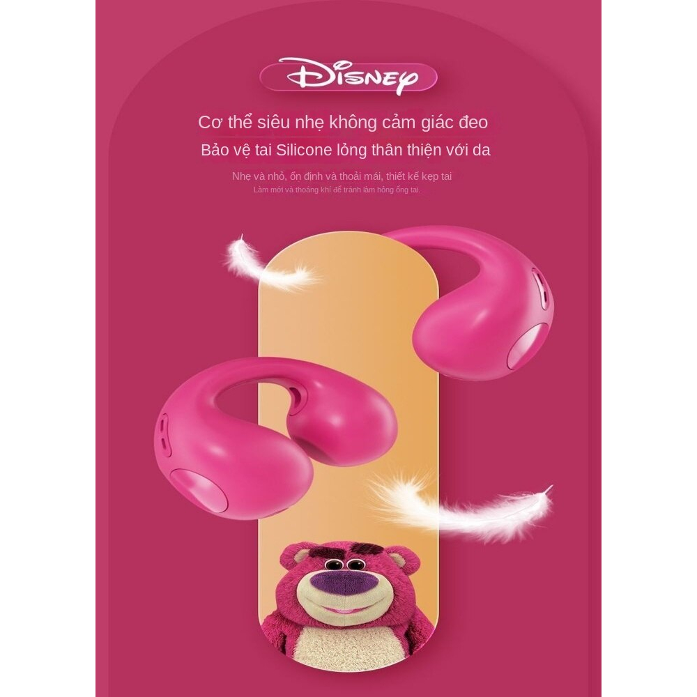Tai nghe Bluetooth truyền dẫn xương Disney tai kẹp không dây thật tai không vào tai tai nghe âm cao tai nghe kéo dài