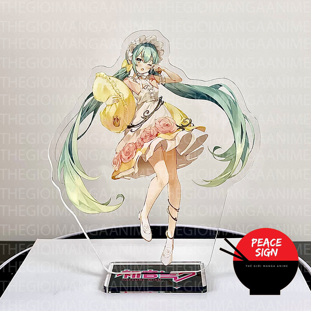 Mô hình Standee Miku Hatsune ảnh đứng Tượng Acrylic Anime mica chibi trang trí trưng bày M2