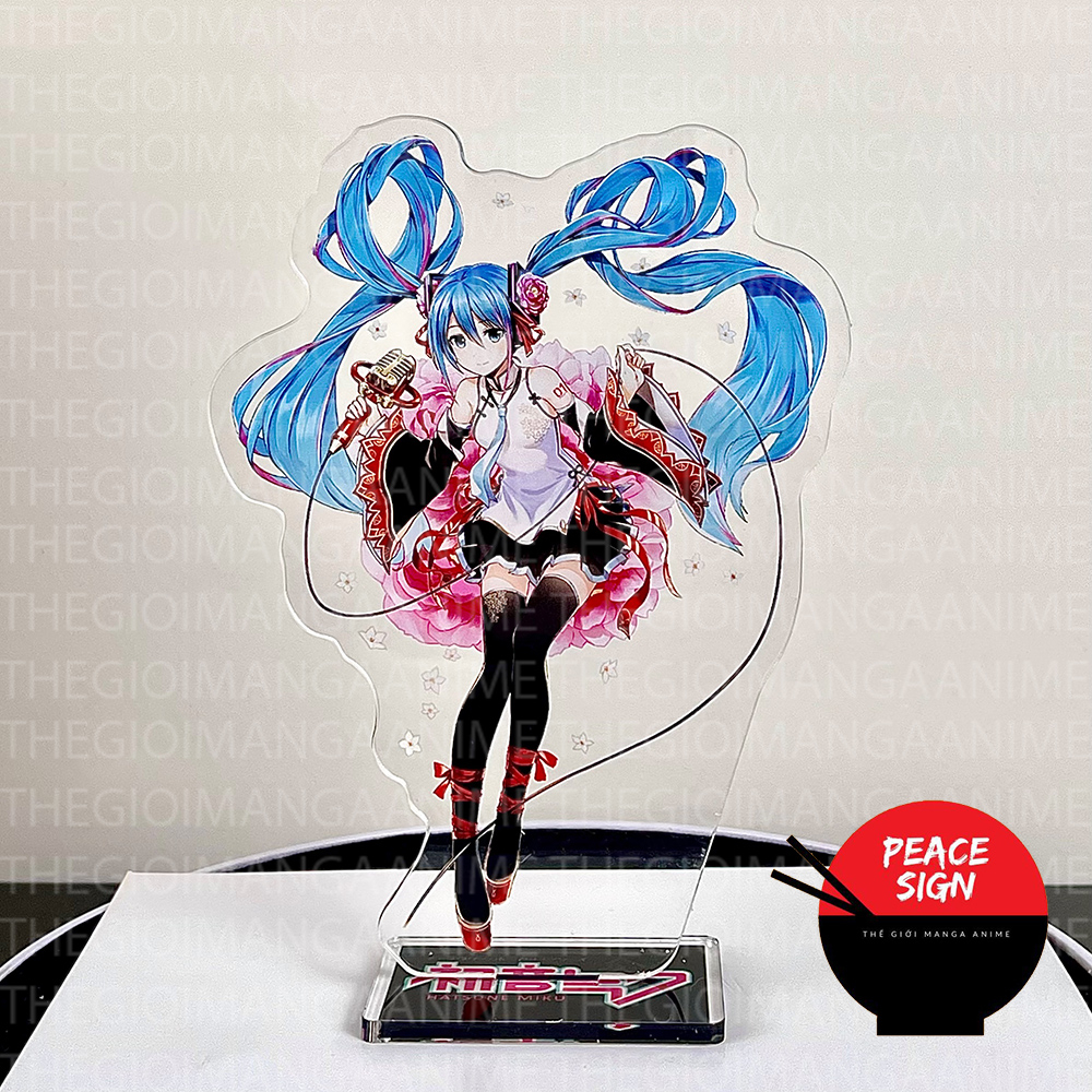 Mô hình Standee Miku Hatsune ảnh đứng Tượng Acrylic Anime mica chibi trang trí trưng bày M2