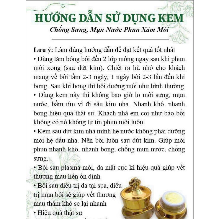 Dưỡng môi sau khi phun săn plust