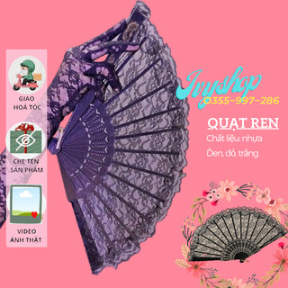 Quạt Ren Cosplay Sexy, Phụ Kiện Chụp Ảnh Cosplay Cổ Trang - Ivyshop