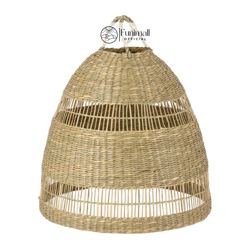 Chụp đèn/ Chao đèn bằng cói, decor trang trí phòng khách, phòng ngủ, nhà bếp, nhà hàng, khách sạn, quán cafe-