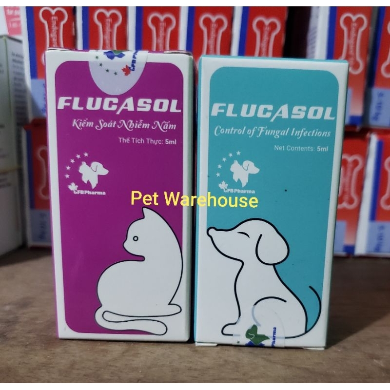 Flucasol nấm da cho chó mèo 5ml