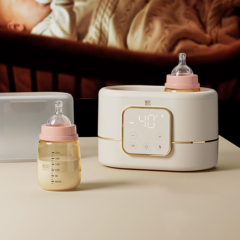 Máy Hâm Sữa Tiệt Trùng HOPE Cao Cấp Có 2 Ngăn Chứa Bình - Màn Hình LED Hiển Thị Thông Minh An Toàn cho bé