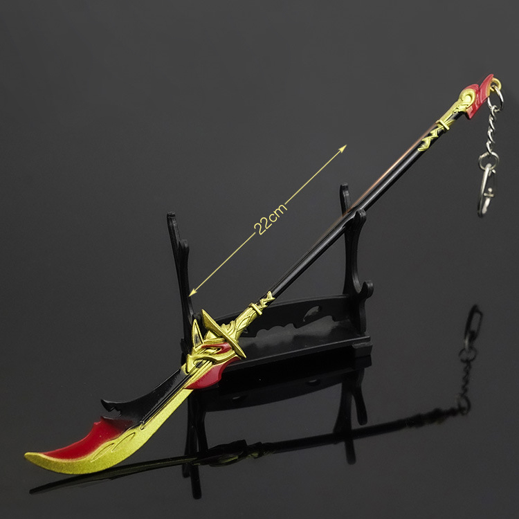 Mô hình Giáo dài 22cm bằng Kim Loại Cao Cấp Siêu Đẹp mô hình Genshin Impact trưng bày trang trí