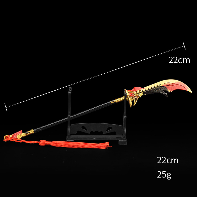 Mô hình Giáo dài 22cm bằng Kim Loại Cao Cấp Siêu Đẹp mô hình Genshin Impact trưng bày trang trí