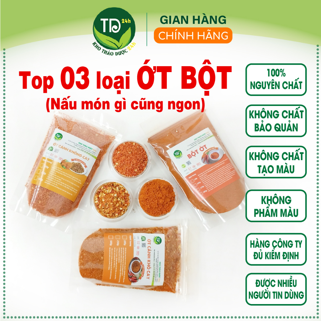 Top 3 loại ớt bột được yêu thích, nấu món gì cũng ngon, 100% nguyên chất, không chất bảo quản, không chất tạo màu