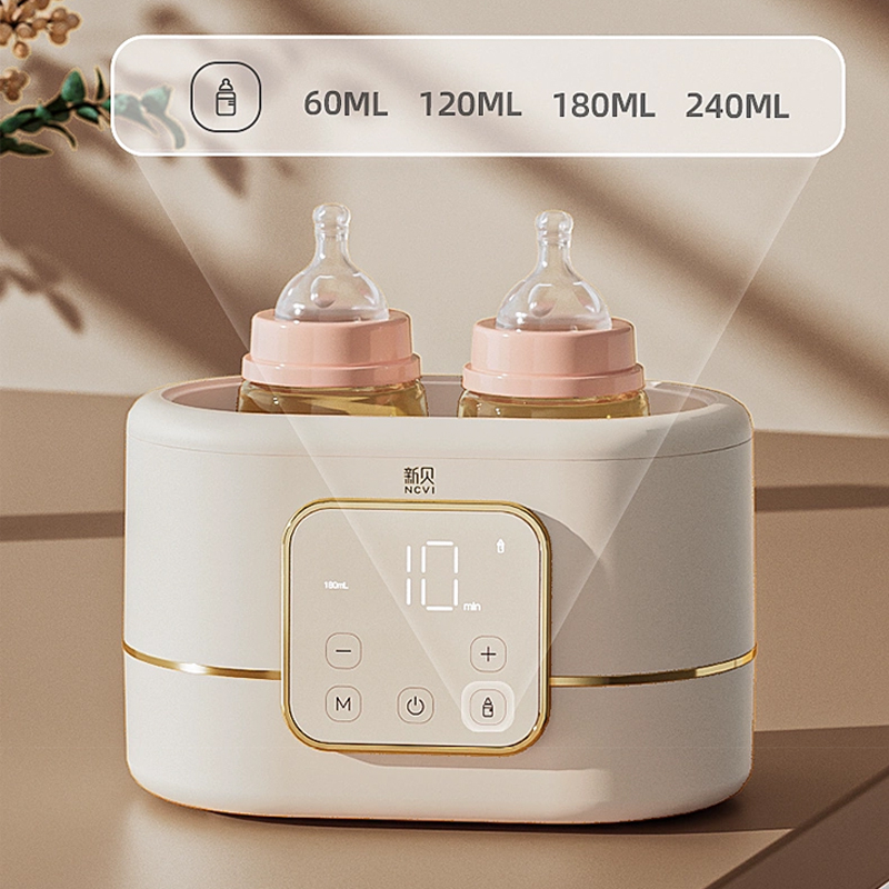 Máy Hâm Sữa Tiệt Trùng HOPE Cao Cấp Có 2 Ngăn Chứa Bình - Màn Hình LED Hiển Thị Thông Minh An Toàn cho bé