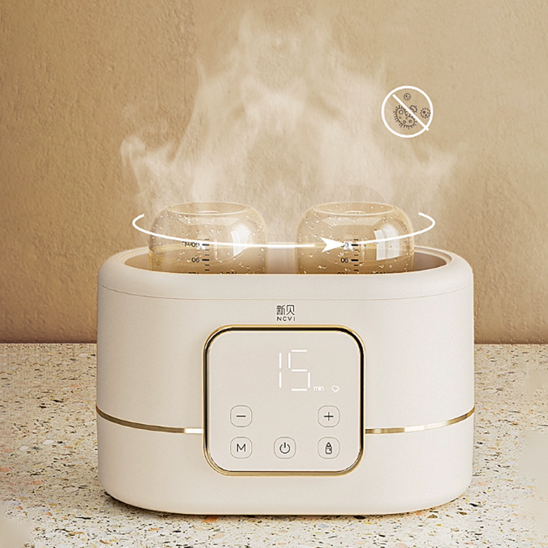 Máy Hâm Sữa Tiệt Trùng HOPE Cao Cấp Có 2 Ngăn Chứa Bình - Màn Hình LED Hiển Thị Thông Minh An Toàn cho bé