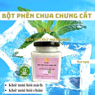 Khử Hôi chân - Bột phèn chua chưng cất Mix Bạc Hà khử mồ hôi chân hiệu quả