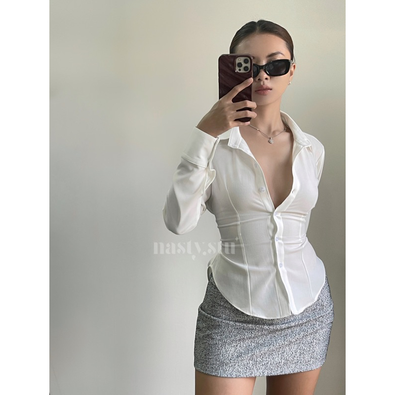 Áo sơ mi thắt dây